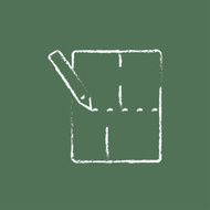 Layout of the house icon drawn in chalk