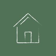 House icon drawn in chalk