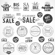 Sale Design Elements and Premium Quality Badges