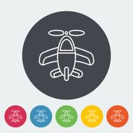 Airplane toy icon