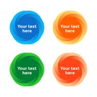 Colorful Round Shapes Set of Vector Sign Banners Design Template