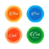 Colorful Round Shapes Set of Vector Sign Banners Design Template N2