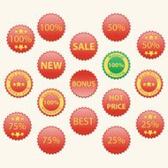 Shop labels set
