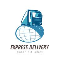 delivery vector logo design template transportation or truck icon