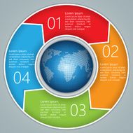 Colorful Circle Arrows Infographic Elements 4 Options