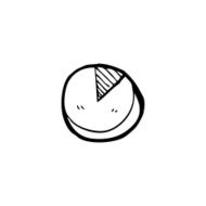 doodle line drawing cartoon pie chart N3
