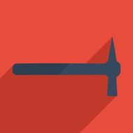 Flat icons modern design with shadow of hammer