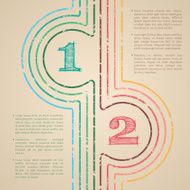 Abstract grunge lines infographic design