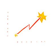 cartoon business chart doodle