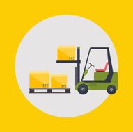 Warehouse icons logistic blank and transportation storage vecto N8