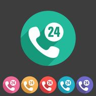 call support center icon flat web sign symbol logo label N3