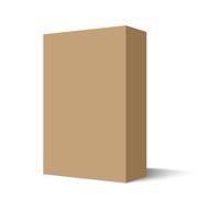 Illustration mockup cardboard package box