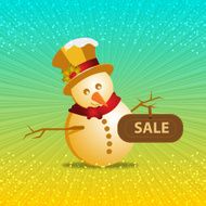 Christmas Snowman - Illustration