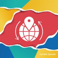 logistics freight map icon