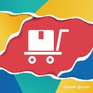 logistics freight trolley icon