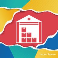 logistics freight warehouse icon N3