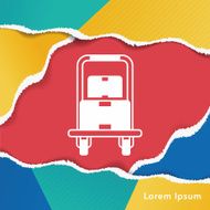 logistics freight trolley icon N2