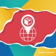 logistics freight map icon N3