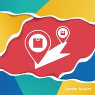 logistics freight map icon N4