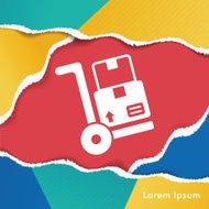 logistics freight trolley icon N3