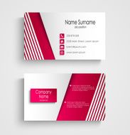 Modern light pink white business card template