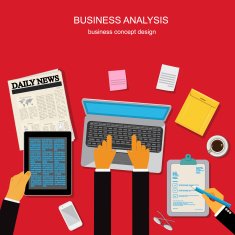 Business analysis concept template banner
