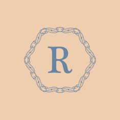 Calligraphic elegant line art logo design Letter R