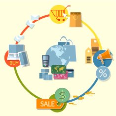 Internet shopping e-commerce concept