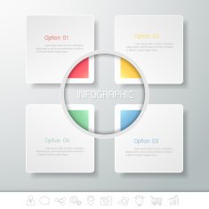 4 steps infographic template for business concept N2