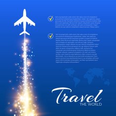 Blue background with white airplanes N2