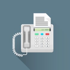 vector flat style office fax phone illustration icon