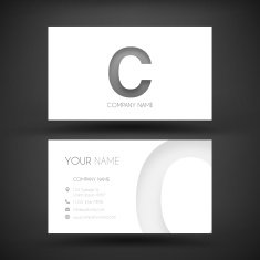 Business Card Template - with letter "C"