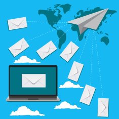 communication concept in flat design vector