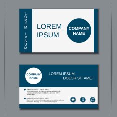 Business visiting card banner sticker mockup flyer label vector template N18