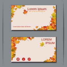 Business visiting card banner sticker mockup flyer label vector template N19