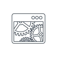 Vector icon of options window N4
