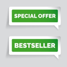 Special offer and bestseller sticker vector N2