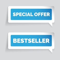 Special offer and bestseller sticker vector N3