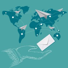 email marketing concept in flat design vector illustration