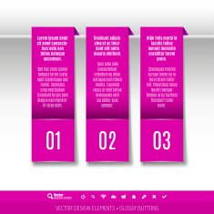 Vector tabs as design elements for business layouts N10