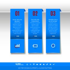 Vector tabs as design elements for business layouts N12