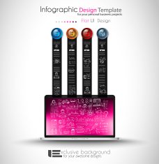 Clean Infographic Layout Template for data and information analysis N41