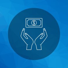 Hands holding dollar banknote