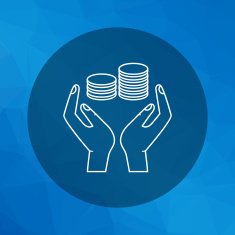 Hands holding coins