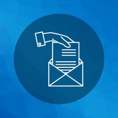 Hand sending letter