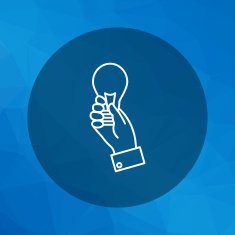Hand holding lightbulb