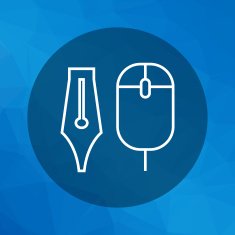 Computer mouse and ink pen nib