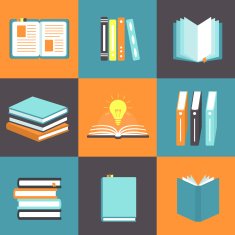 set of book icons