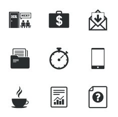 Office documents and business icons N21