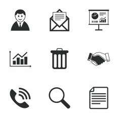 Office documents and business icons N24